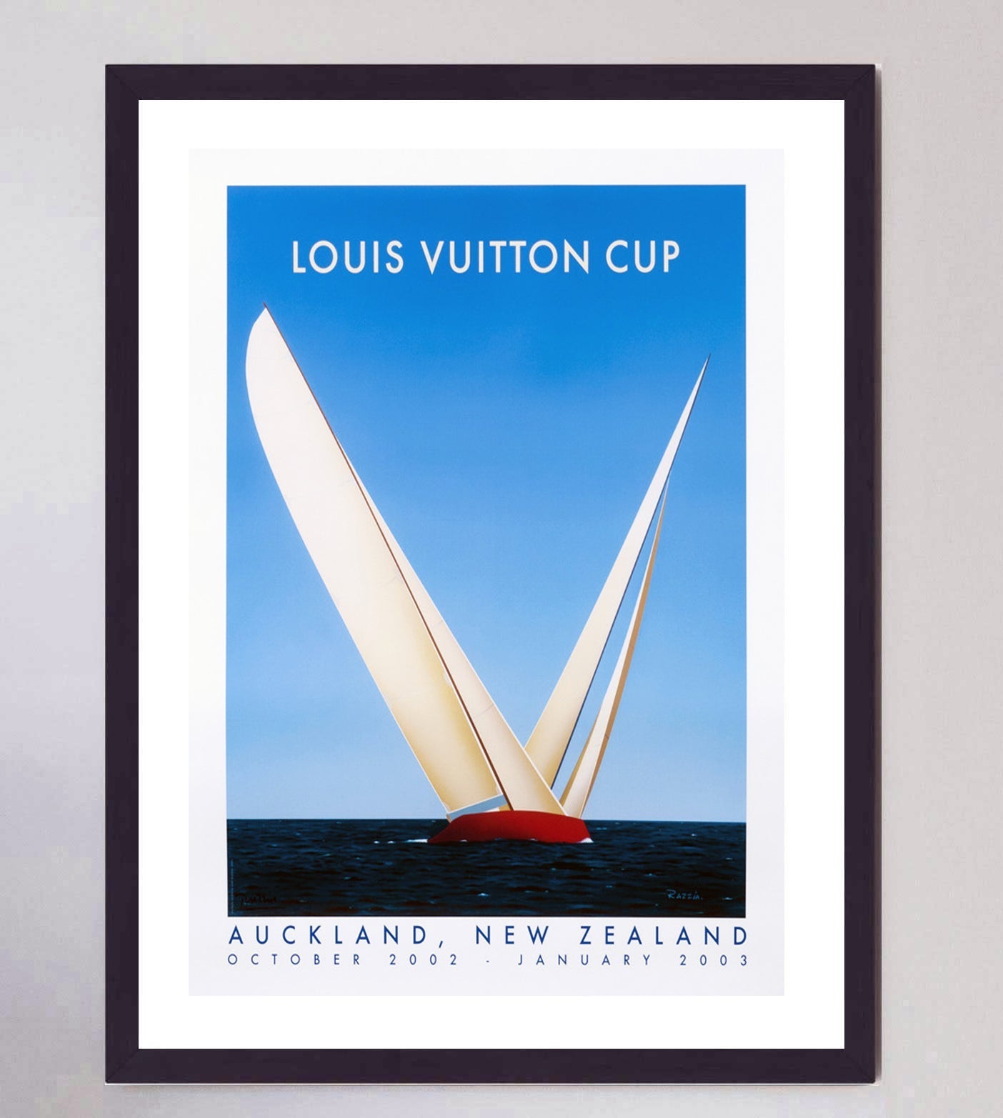 Shop Louis Vuitton Cup 2002 Auckland Razzia Original Poster Online