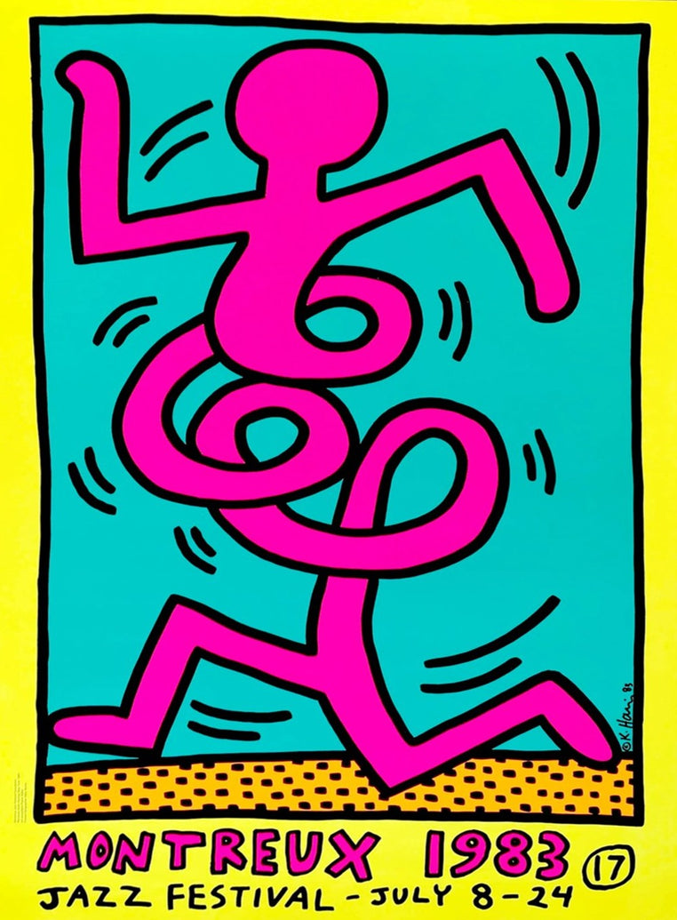 Keith Haring Montreux Jazz Festival Yellow