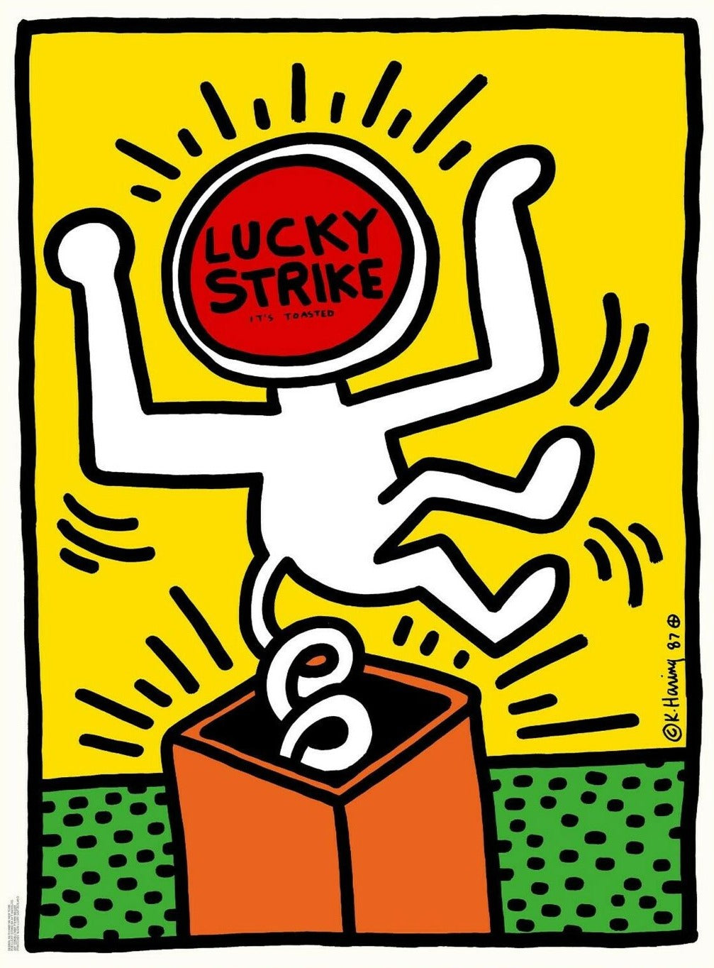 Keith Haring Lucky Strike Yellow